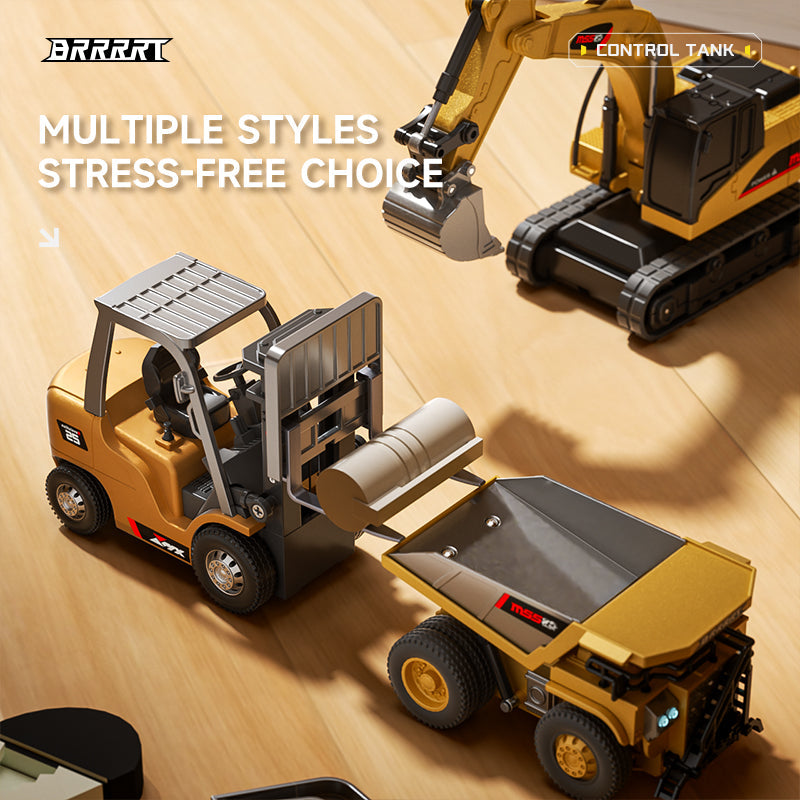 BO 1:64 RC Construction Vehicle Set Excavator and Dump Truck