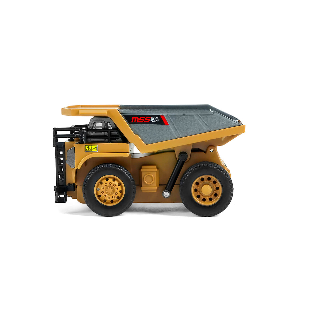 BO 1:64 Mini RC Dump Truck LED headlights side profile