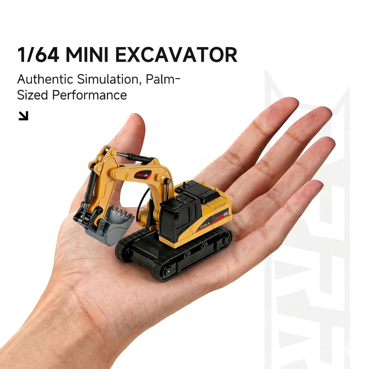 BO 1:64 RC Mini Excavator palm-size realistic construction toy