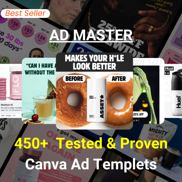 💡 AdMaster Canva Kit - Skyrocket Your Clicks to Conversions with These Proven Canva Templates